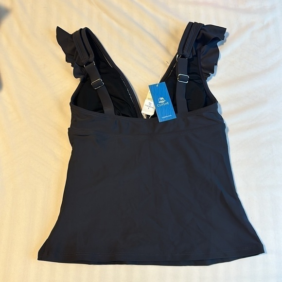 Small navy Cupshe tankini top - Picture 2 of 3